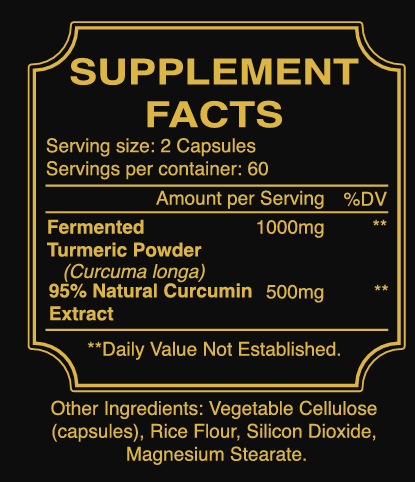 CurcumaMAX Fermented Turmeric Capsules - Boost Your Vitality with 6X Curcumin - 120 capsules