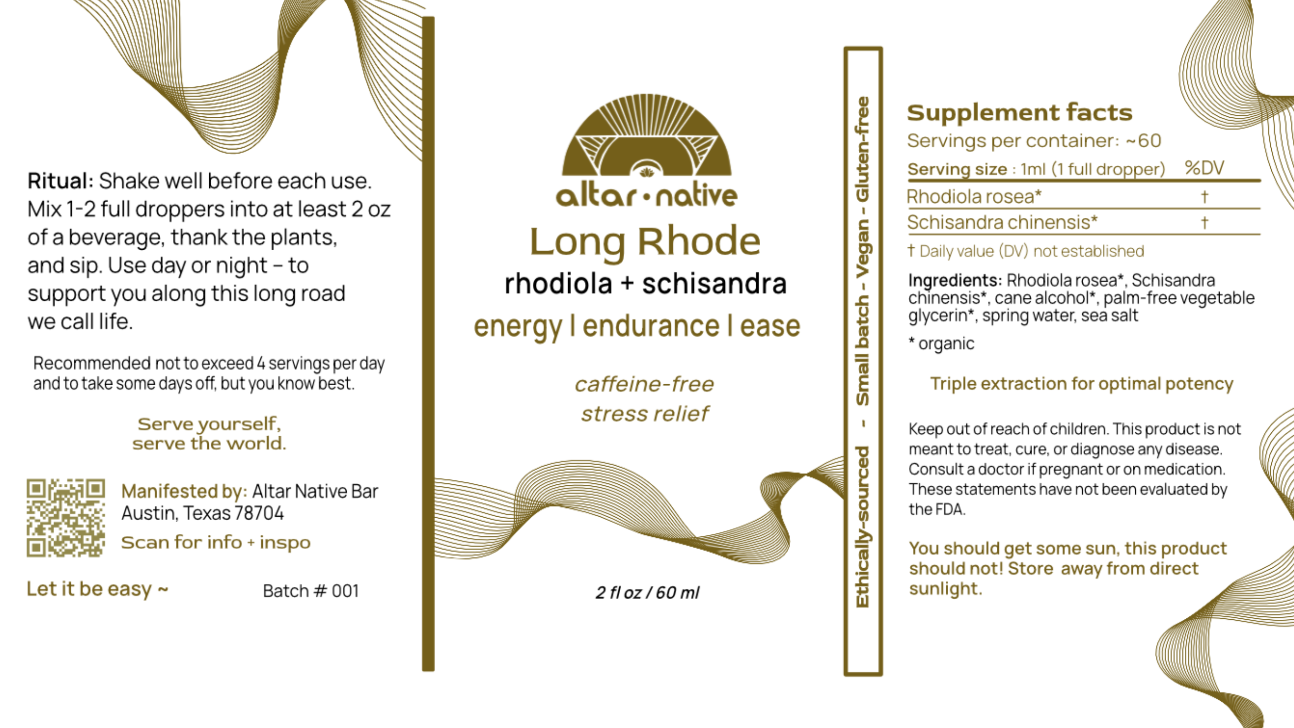 Long Rhode ⟡ Rhodiola + Schisandra Adaptogen Drops